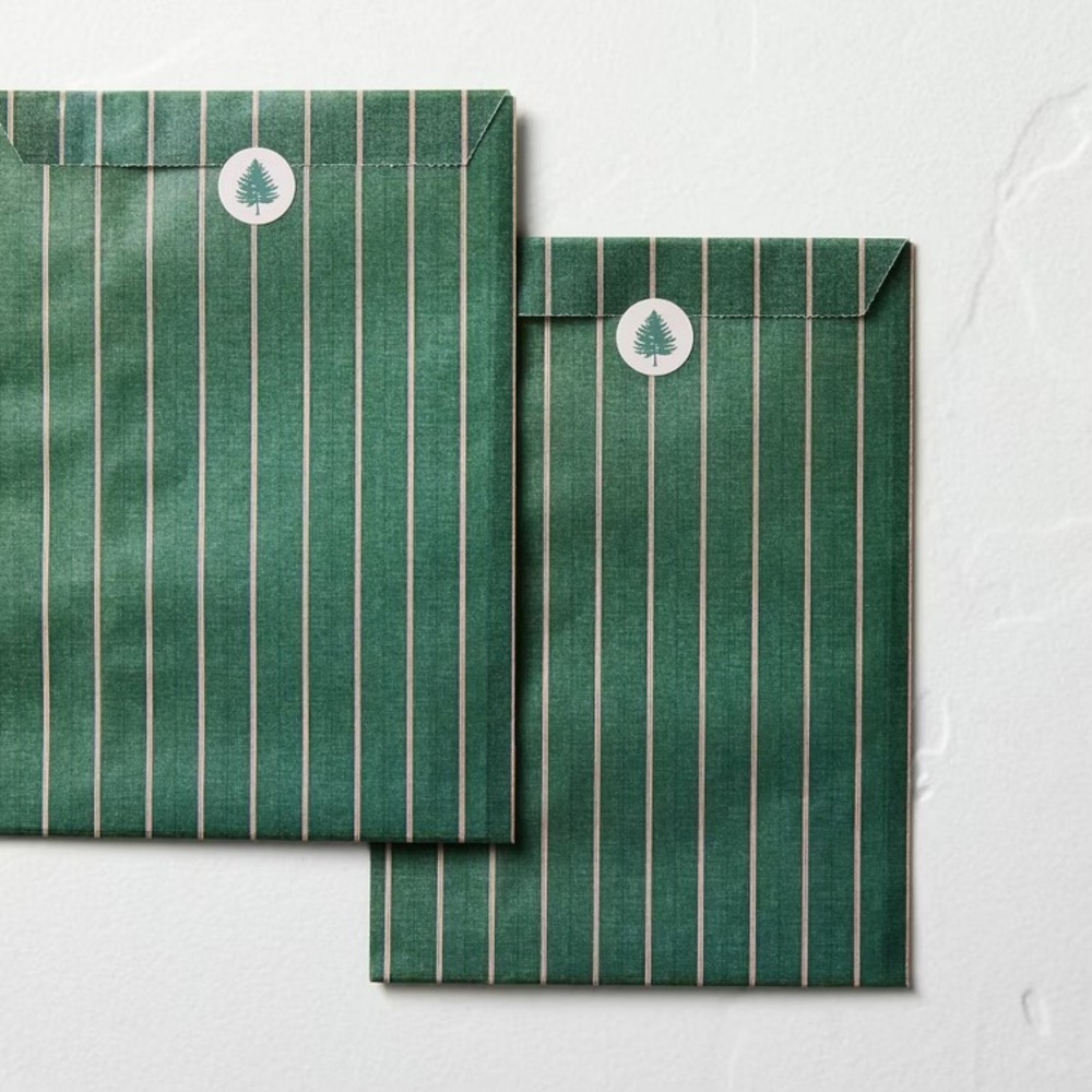 Hearth & Hand Magnolia Gift Bags Paper Treat Stocking Christmas Stripe Farmhouse